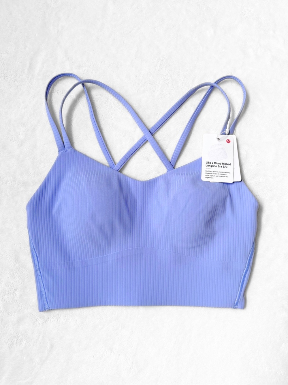 NWT Lululemon Like a Cloud Ribbed Longline Bra B/C – Dusty Lilac – Size 4